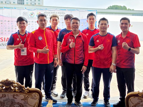 Đội tuyển bắn súng Việt Nam giành huy chương vàng lịch sử châu Á - Ảnh 3. Đội tuyển bắn súng Việt Nam giành huy chương vàng lịch sử châu Á - Ảnh 1.