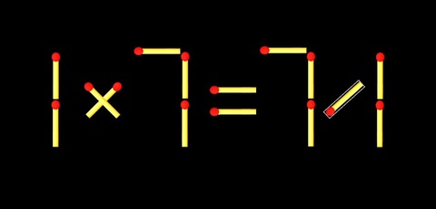 Thử tài IQ: Di chuyển một que diêm để 1x7=77 thành phép tính đúng - Ảnh 1.