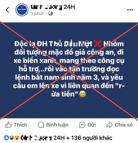 Thực hư sinh viên trình báo “bị công an dỏm đi xe biển xanh đọc lệnh bắt” - Ảnh 1. Thực hư sinh viên trình báo 'bị công an dỏm đi xe biển xanh đọc lệnh bắt' - Ảnh 1.