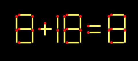 Thử tài IQ: Di chuyển một que diêm để 8+18=8 thành phép tính đúng - Ảnh 1.