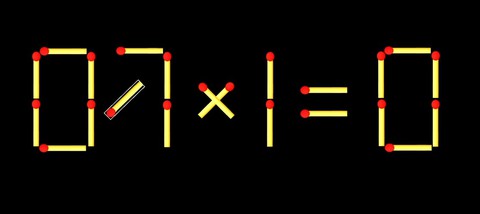 Thử tài IQ: Di chuyển một que diêm để 87x1=0 thành phép tính đúng - Ảnh 1.