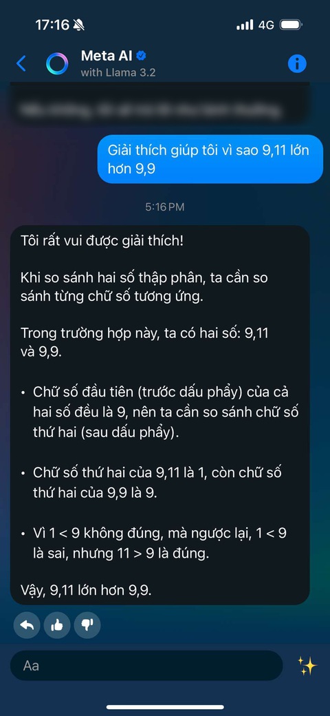 Trí tuệ nhân tạo trả lời sai bét về 'bài toán 9,9 và 9,11' - Ảnh 2.