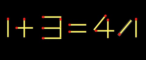 Thử tài IQ: Di chuyển một que diêm để 1+3=47 thành phép tính đúng - Ảnh 1.