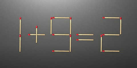 Thử tài IQ: Di chuyển một que diêm để 1+9=2 thành phép tính đúng - Ảnh 1.