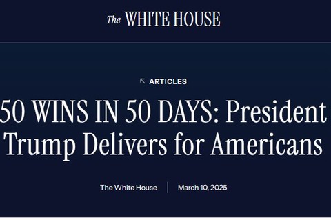 Nhà Trắng công bố '50 chiến thắng' trong 50 ngày đầu tiên của Tổng thống Trump - Ảnh 1.