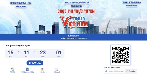 Thi trực tuyến Tự hào Việt Nam nhận giải thưởng hấp dẫn - Ảnh 1. Thi trực tuyến Tự hào Việt Nam nhận giải thưởng hấp dẫn - Ảnh 1.