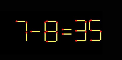 Thử tài IQ: Di chuyển một que diêm để 7-8=35 thành phép tính đúng - Ảnh 1.