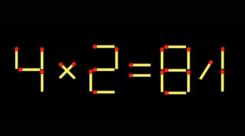 Thử tài IQ: Di chuyển một que diêm để 4x2=87 thành phép tính đúng - Ảnh 1.