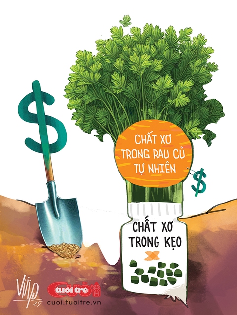 Chất xơ trong kẹo và chất xơ trong rau củ - Ảnh 1.