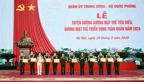 Bộ Quốc phòng tuyên dương 10 gương mặt trẻ tiêu biểu toàn quân 2024 - Ảnh 1.