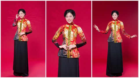 Hoa hậu Kiều Duy mặc áo dài kết hợp áo bà ba của Liên Hương - Ảnh 1. Hoa hậu Kiều Duy mặc áo dài kết hợp áo bà ba của Liên Hương - Ảnh 1.
