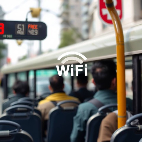 Hàn Quốc cung cấp WiFi miễn phí trên các tuyến xe buýt đường dài - Ảnh 1. Wifi miễn phí - Ảnh 1.