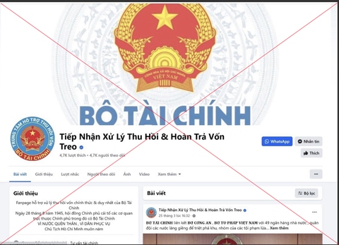 Mạo danh Bộ Tài chính để lừa đảo qua mạng - Ảnh 1.