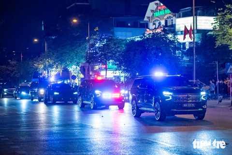 Công an Hà Nội diễn tập phương án đón, dẫn đoàn khách quốc tế - Ảnh 7.