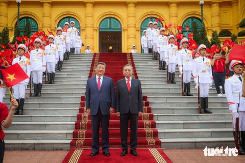 Những hình ảnh ngày làm việc đầu tiên của Tổng Bí thư, Chủ tịch Trung Quốc Tập Cận Bình tại Việt Nam - Ảnh 11.