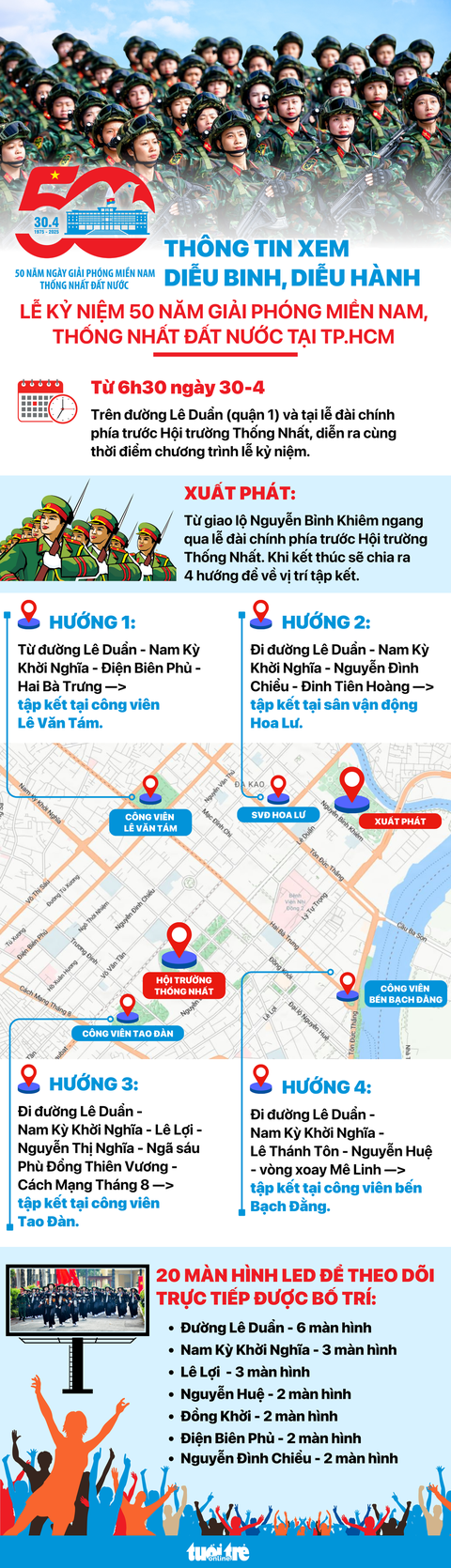Gửi xe ở đâu để xem diễu hành, diễu binh ngày 30-4? - Ảnh 2.
