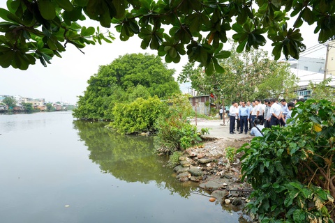Chủ tịch Nguyễn Văn Được khảo sát nhà trên và ven kênh rạch - Ảnh 3.