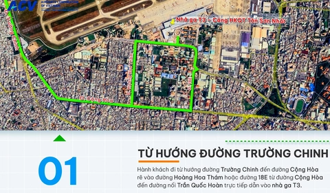 Sơ đồ chi tiết hướng đến ga T3 từ các khu vực TP.HCM - Ảnh 2.
