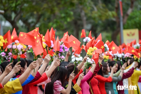 Đại tướng Phan Văn Giang chủ trì lễ đón Bộ trưởng Bộ Quốc phòng Trung Quốc Đổng Quân - Ảnh 2.