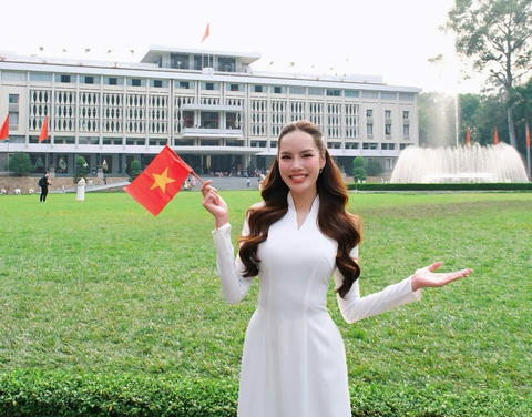 Ngọc Châu, Quế Anh, Lê Hoàng Phương khoe ảnh check-in ở di tích lịch sử dinh Độc Lập - Ảnh 1. dinh Độc Lập - Ảnh 1.
