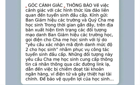 tuyển sinh đầu cấp - Ảnh 1.