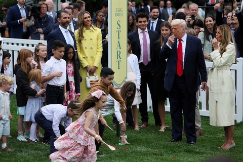 Vợ chồng ông Donald Trump tổ chức Lễ hội lăn trứng Phục sinh tại Nhà Trắng - Ảnh 8. Phục sinh - Ảnh 8.
