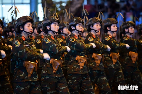 Lệnh phát rền vang, sơ duyệt diễu binh, diễu hành bắt đầu - Ảnh 4. sơ duyệt - Ảnh 9.