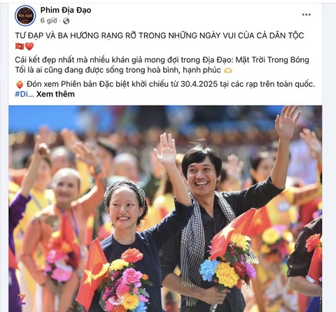Tư Đạp và Ba Hương phim Địa đạo tay trong tay gây sốt; Lật mặt 8 lập kỷ lục bán vé - Ảnh 1. Địa đạo - Ảnh 1.