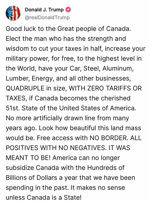 Tổng thống Trump gợi ý dân Canada nên bầu cho ông - Ảnh 2. Canada - Ảnh 3.