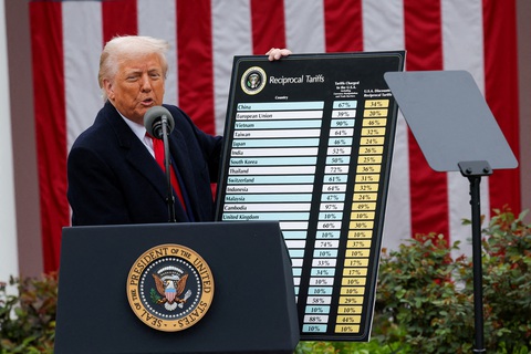 Ông Trump đánh thuế đối ứng các nước dựa trên công thức nào? - Ảnh 1. thuế đối ứng - Ảnh 1.