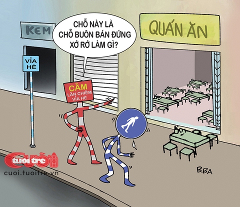 Trả vỉa hè cho tui đi! - Ảnh 1.