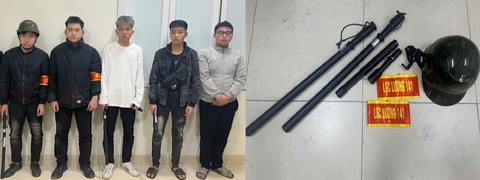 Tổ cảnh sát 141 phát hiện nhóm thanh niên đóng giả... tổ cảnh sát 141 đang 'làm nhiệm vụ' - Ảnh 1.