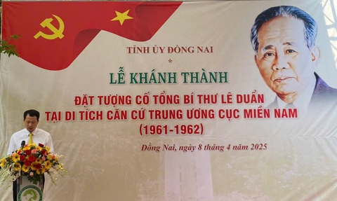 Đồng Nai tổ chức lễ đặt tượng cố Tổng Bí thư Lê Duẩn tại Khu di tích Trung ương Cục miền Nam - Ảnh 1.