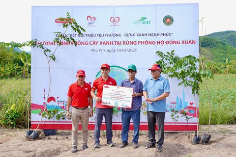 Dai-ichi Life Việt Nam góp trồng hơn 10.000 cây xanh tại rừng phòng hộ Đồng Xuân, Phú Yên - Ảnh 1.