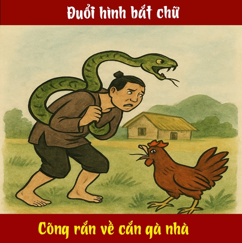 Câu thành ngữ nào liên quan đến rắn và gà? - Ảnh 2.