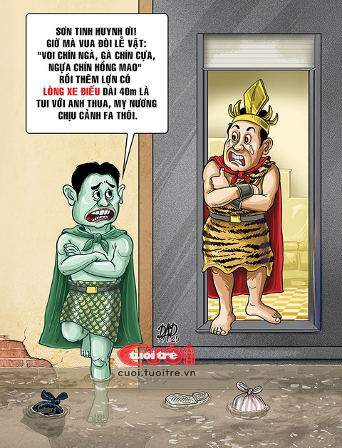Sơn Tinh, Thủy Tinh và lễ vật... nội tạng heo - Ảnh 1.