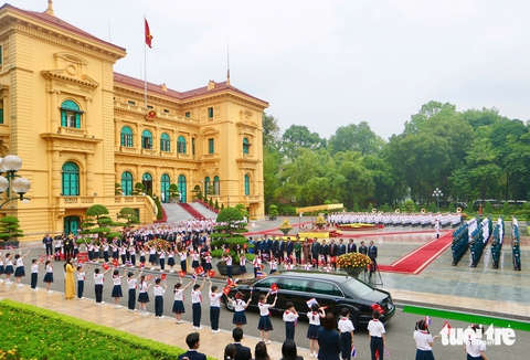 Lễ đón Thủ tướng Thái Lan Paetongtarn Shinawatra thăm Việt Nam - Ảnh 3.