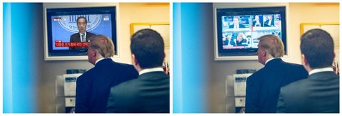 Ông Trump bị ghép ảnh ủng hộ ông Han Duck Soo tranh cử tổng thống - Ảnh 1.