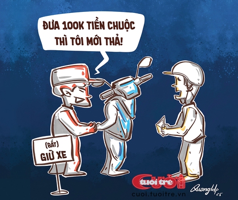 giữ xe máy - Ảnh 1.