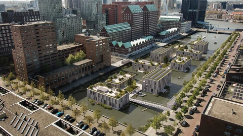 'Khu nhà nổi lớn nhất châu Âu' làm hồi sinh bến tàu Rotterdam xưa - Ảnh 1.