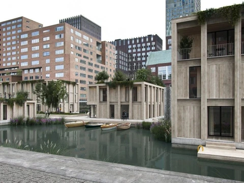 'Khu nhà nổi lớn nhất châu Âu' làm hồi sinh bến tàu Rotterdam xưa - Ảnh 4.