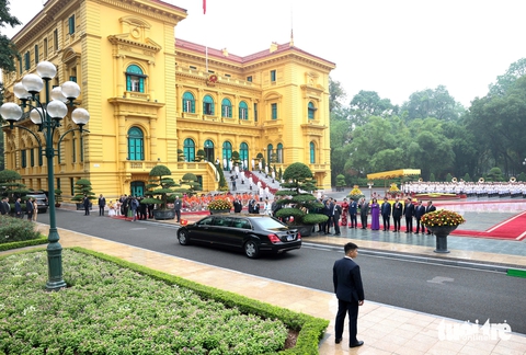 Chủ tịch nước Lương Cường chủ trì lễ đón, hội đàm với Tổng thống Hungary - Ảnh 4.