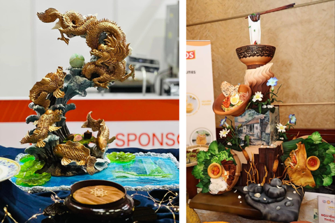 Mang hát bội lên bánh cưới, nghệ nhân 9X giành huy chương vàng quốc tế - Ảnh 4. bánh cưới - Ảnh 4.