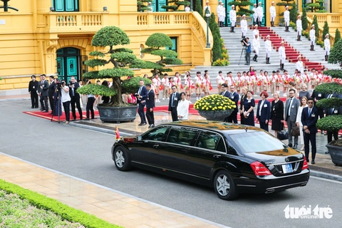 Chủ tịch nước Lương Cường đón, hội đàm với Tổng thống Lithuania - Ảnh 3.