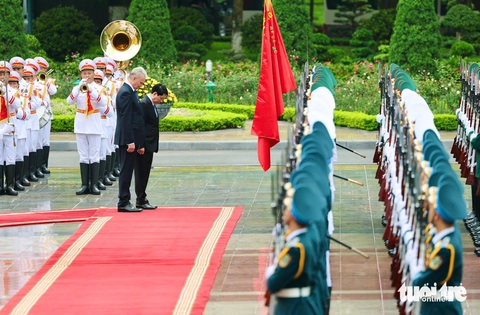 Chủ tịch nước Lương Cường đón, hội đàm với Tổng thống Lithuania - Ảnh 6.