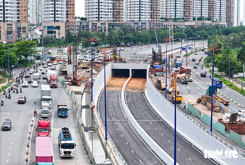 Hầm chui An Phú giữ kế hoạch thông xe 30-6 như đã hứa? - Ảnh 1.