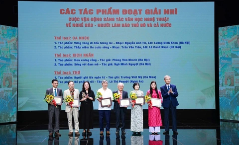 ‘Khúc ca người làm báo’, ‘Trên đường mực cháy’, ‘Lời bác dặn’ giành giải nhất sáng tác về nghề báo - Ảnh 5. nghề báo - Ảnh 2.