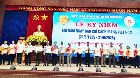 Văn phòng đại diện vùng Trung Trung Bộ báo Tuổi Trẻ nhận bằng khen tỉnh Quảng Nam - Ảnh 1.