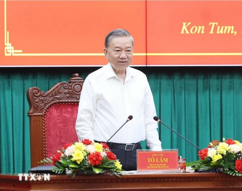 Tổng Bí thư Tô Lâm: Kon Tum - Quảng Ngãi sau khi hợp nhất sẽ thành cực tăng trưởng mới - Ảnh 3. Tổng bí thư Tô Lâm - Ảnh 3.