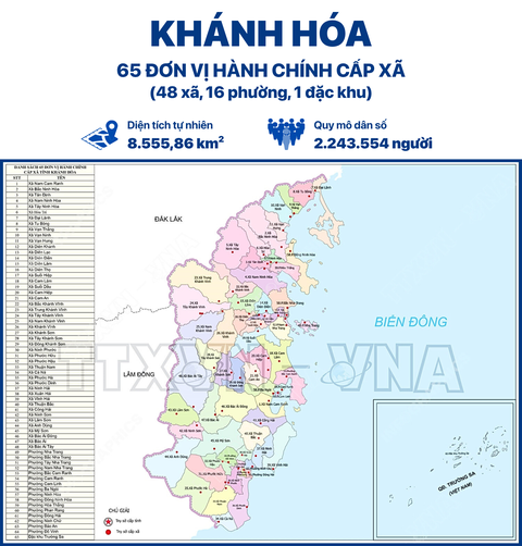 Địa chỉ trụ sở cơ quan 65 xã, phường, đặc khu tỉnh Khánh Hòa mới - Ảnh 2.